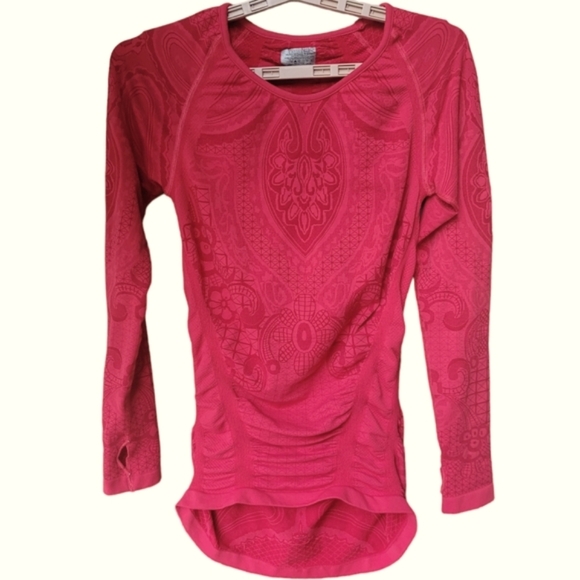Athleta Ruched Long Sleeve Tee Size L - Picture 1 of 13